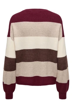 Only Jersey de rayas cuello redondo^Mujer Jerséis Y Cárdigans