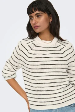 Only Jersey de rayas de manga larga^Mujer Jerséis Y Cárdigans