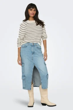 Only Jersey de rayas de manga larga^Mujer Jerséis Y Cárdigans