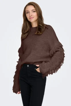 Only Jersey detalle flecos^Mujer Jerséis Y Cárdigans