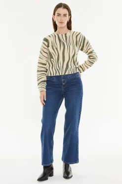 System Action Jersey estampado efecto animal print^Mujer Jerséis Y Cárdigans