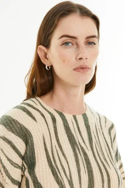 System Action Jersey estampado efecto animal print^Mujer Jerséis Y Cárdigans