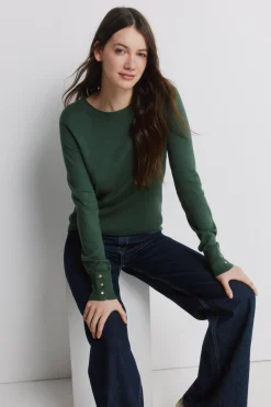 Springfield Jersey fino botones pu&ntilde;os^Mujer Jerséis Y Cárdigans