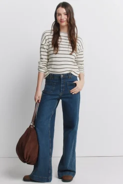 Springfield Jersey fino manga larga rayas^Mujer Jerséis Y Cárdigans