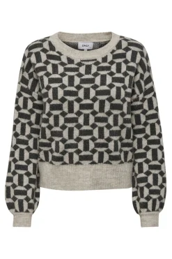 Only Jersey jacquard cuello redondo^Mujer Jerséis Y Cárdigans