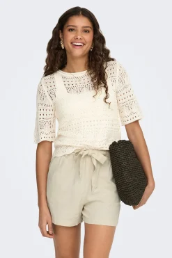 JDY Jersey manga corta calado^Mujer Jerséis Y Cárdigans