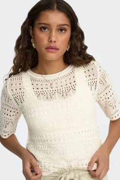 JDY Jersey manga corta calado^Mujer Jerséis Y Cárdigans