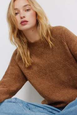 Springfield Jersey pointelle rayas lurex^Mujer Jerséis Y Cárdigans