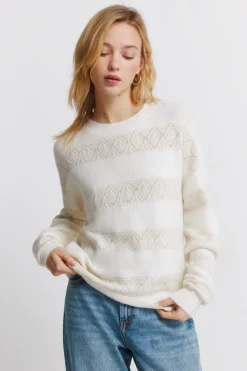 Springfield Jersey pointelle rayas lurex^Mujer Jerséis Y Cárdigans