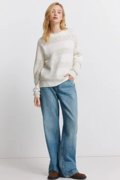 Springfield Jersey pointelle rayas lurex^Mujer Jerséis Y Cárdigans