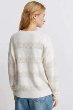 Springfield Jersey pointelle rayas lurex^Mujer Jerséis Y Cárdigans