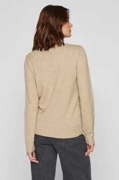 Vila Jersey punto cuello pico^Mujer Basic Bar