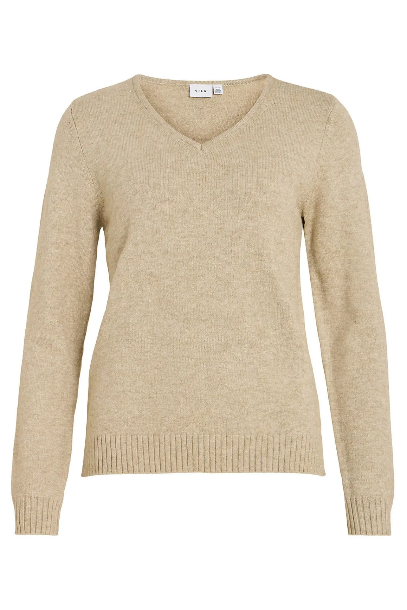 Vila Jersey punto cuello pico^Mujer Basic Bar