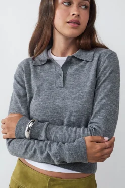 Balmohk Jersey punto cuello polo^Mujer Polos|Basic Bar