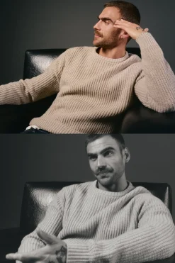 OOTO Jersey punto perlado lana^Hombre Jerséis Y Cárdigans