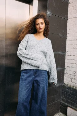 Noisy May Jersey punto trenzado cuello pico^Mujer Jerséis Y Cárdigans