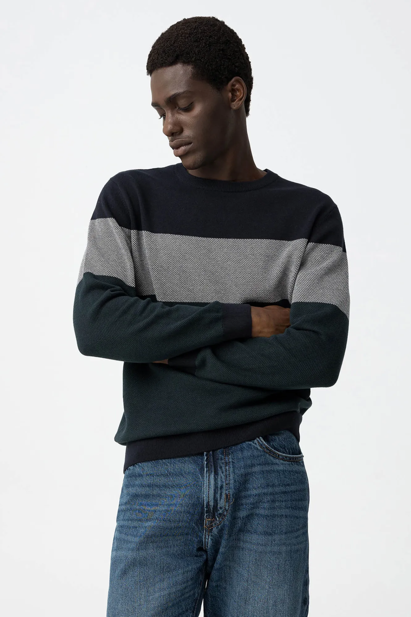 Tiffosi Jersey punto tricolor^Hombre Jerséis Y Cárdigans