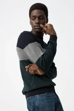 Tiffosi Jersey punto tricolor^Hombre Jerséis Y Cárdigans