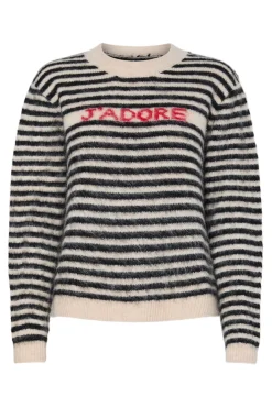 Pieces Jersey rayas contraste print jadore^Mujer Jerséis Y Cárdigans