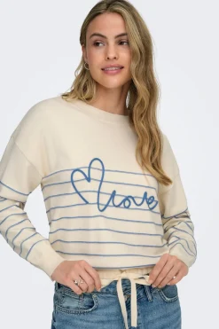 Only Jersey texto frontal^Mujer Jerséis Y Cárdigans