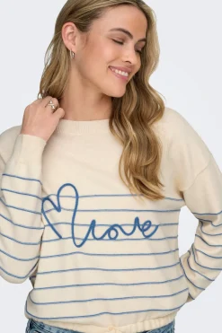 Only Jersey texto frontal^Mujer Jerséis Y Cárdigans