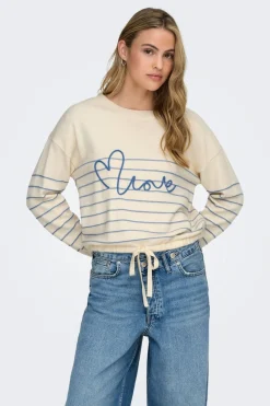 Only Jersey texto frontal^Mujer Jerséis Y Cárdigans