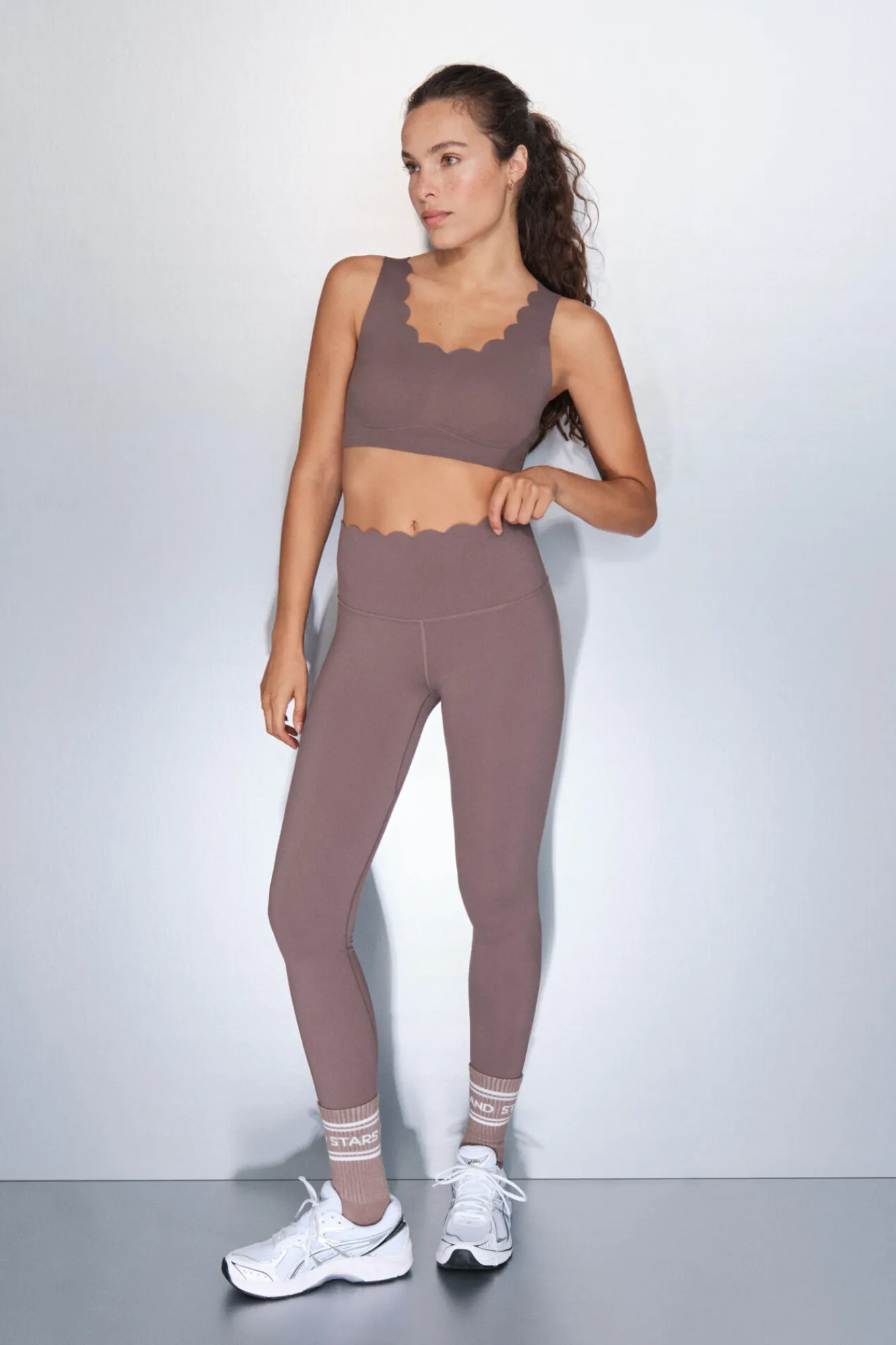 Dash and Stars Leggings COMPRESSIVE largo marrón^Mujer Deporte