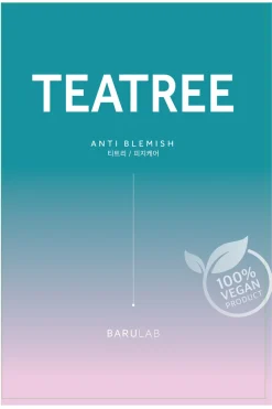 Barulab Mascarilla de tejido vegana con extracto de &aacute;rbol de t&eacute;^Mujer Cosmética