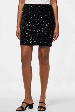 Pieces Minifalda de lentejuelas^Mujer Faldas