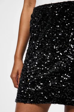 Pieces Minifalda de lentejuelas^Mujer Faldas