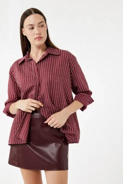 Koton Minifalda efecto cuero^Mujer Faldas