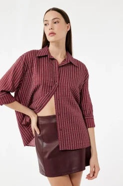 Koton Minifalda efecto cuero^Mujer Faldas