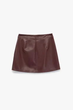 Koton Minifalda efecto cuero^Mujer Faldas