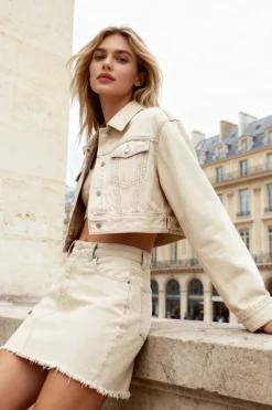 Trendyol Minifalda vaquera estilo l&aacute;piz^Mujer Faldas