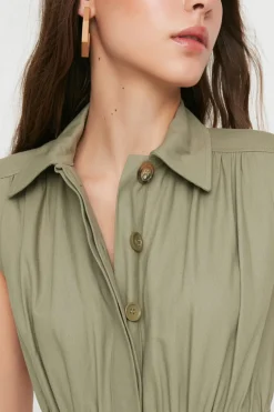 Trendyol Mono sin mangas cuello camisa^Mujer Vestidos Y Monos