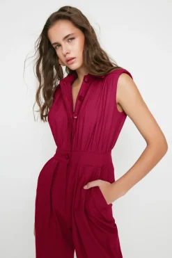 Trendyol Mono sin mangas cuello camisa^Mujer Vestidos Y Monos
