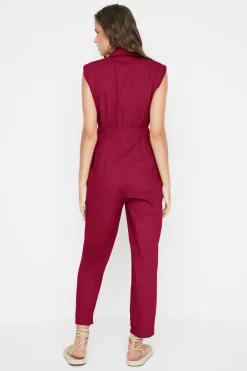 Trendyol Mono sin mangas cuello camisa^Mujer Vestidos Y Monos