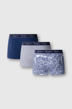Pepe Jeans Pack 3 boxer liso y estampado^Hombre Calzoncillos