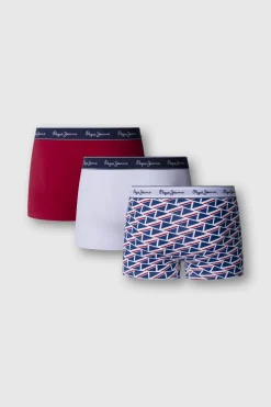 Pepe Jeans Pack 3 boxer liso y geometrico^Hombre Calzoncillos