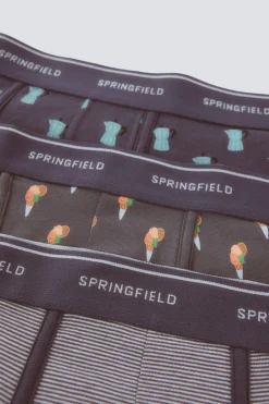 Springfield Pack 3 boxers caf&eacute; con helado^Hombre Calzoncillos