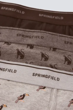 Springfield Pack 3 boxers selva^Hombre Calzoncillos