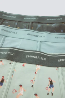 Springfield Pack 3 boxers tenis^Hombre Calzoncillos
