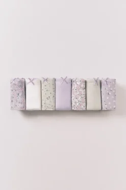 Women'secret Pack 7 bragas cl&aacute;sicas algod&oacute;n flores^Mujer Braguitas