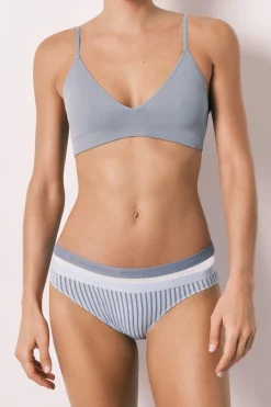 Women'secret Pack 7 bragas cl&aacute;sicas algod&oacute;n azul logo^Mujer Braguitas