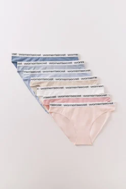 Women'secret Pack 7 bragas cl&aacute;sicas algod&oacute;n logo^Mujer Braguitas