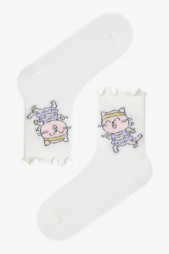 Penti Pack 3 calcetines tobilleros gato rayas^Niños Ropa Interior|Ropa Interior