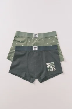 Women'secret Pack 2 calzoncillos bóxer algodón palmeras^Hombre Calzoncillos