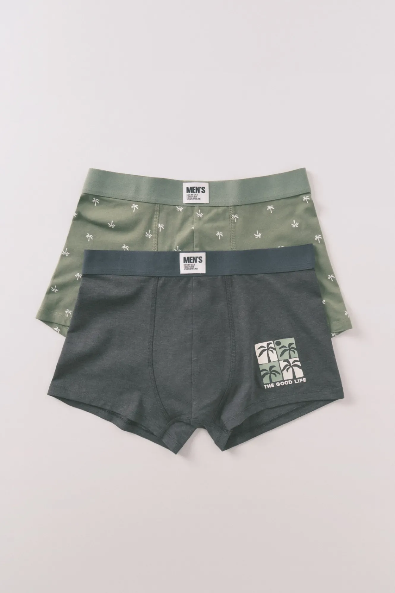Women'secret Pack 2 calzoncillos bóxer algodón palmeras^Hombre Calzoncillos
