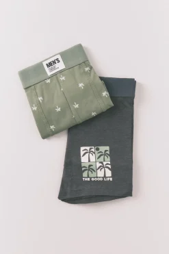 Women'secret Pack 2 calzoncillos bóxer algodón palmeras^Hombre Calzoncillos