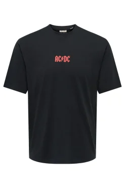 Only & Sons Pack 2 camisetas ACDC^Hombre Camisetas